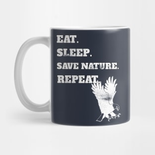 Eat Sleep Save Nature Repeat Eagles Lovers Gift Mug